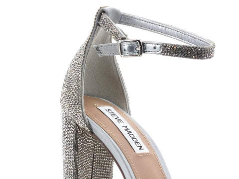 STEVE MADDEN Franky Sandalo Strass Crystal Argento FRAN06S1 - Sandrini Calzature e Abbigliamento