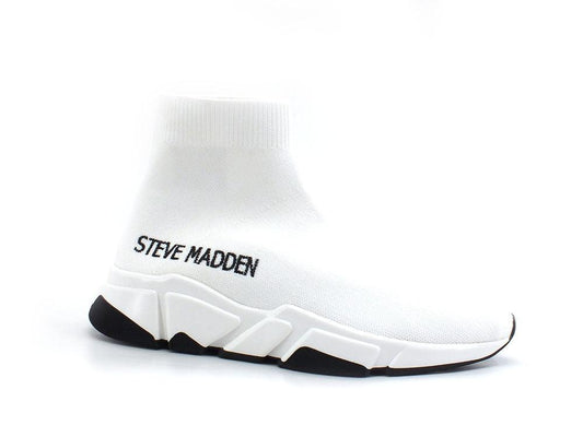 STEVE MADDEN Gametime2 Sneaker Calzino Elastic Sock Hi White GAME08S1 - Sandrini Calzature e Abbigliamento