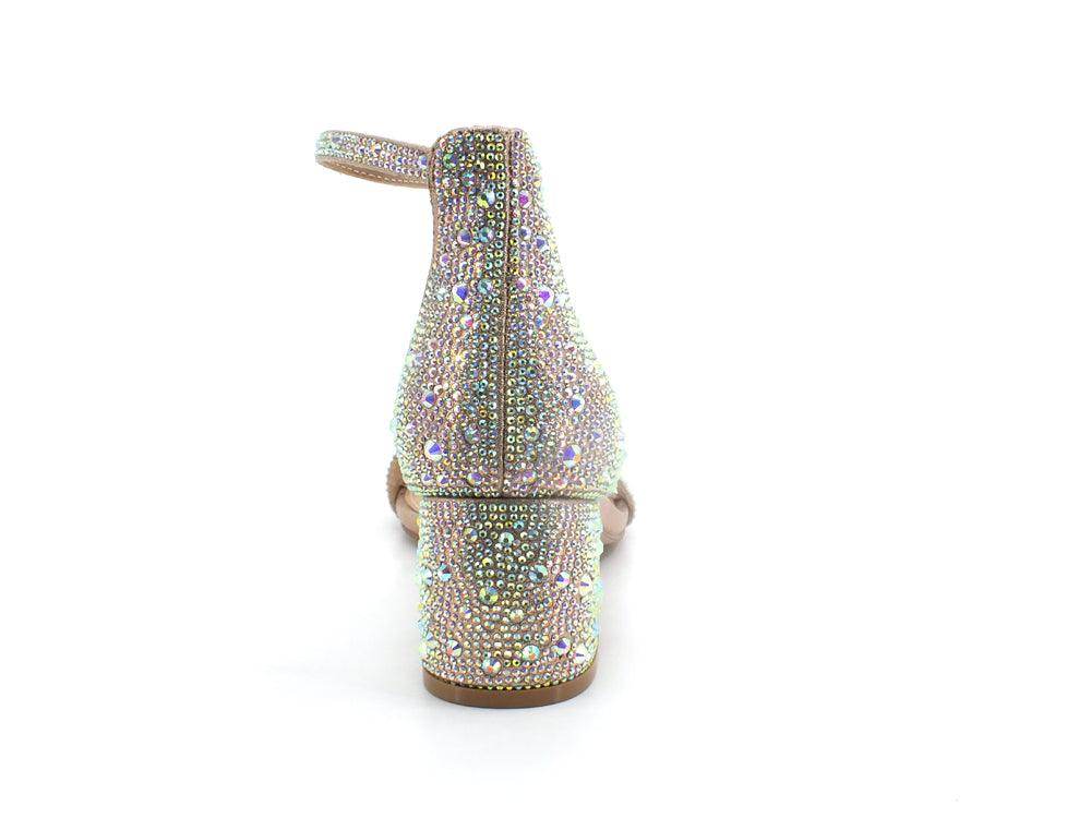 STEVE MADDEN Irenee-G Sandalo Tacco Strass Nude Multi Silver IREN14S1 - Sandrini Calzature e Abbigliamento
