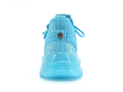 STEVE MADDEN Maxilla-R Sneaker Elastic Strass Fluo Bright Aqua MAXI09S1 - Sandrini Calzature e Abbigliamento