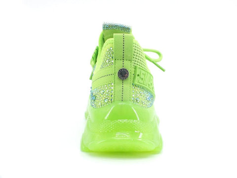 STEVE MADDEN Maxilla-R Sneaker Elastic Strass Fluo Green Apple MAXI09S1 - Sandrini Calzature e Abbigliamento