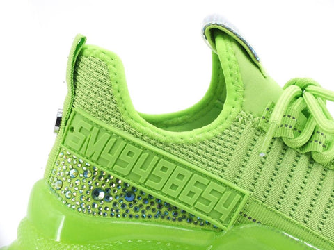 STEVE MADDEN Maxilla-R Sneaker Elastic Strass Fluo Green Apple MAXI09S1 - Sandrini Calzature e Abbigliamento