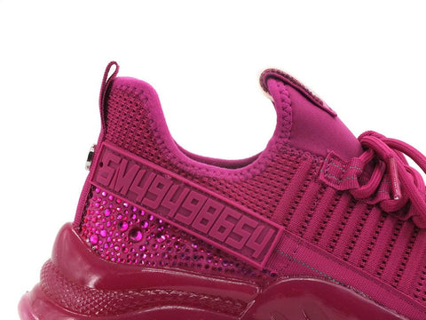 STEVE MADDEN Maxilla-R Sneaker Elastic Strass Magenta MAXI09S1 - Sandrini Calzature e Abbigliamento