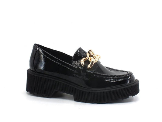 STEVE MADDEN Meadow Mocassino Carrarmato Vernice Black MEAD03S1 - Sandrini Calzature e Abbigliamento