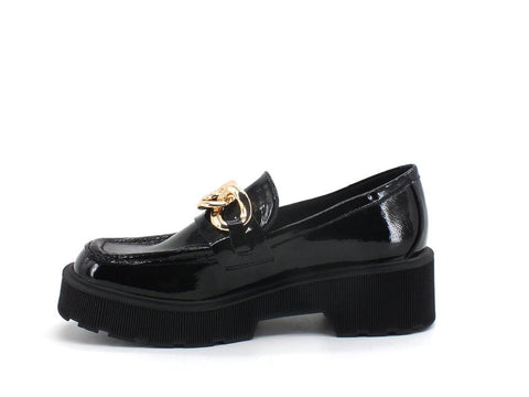 STEVE MADDEN Meadow Mocassino Carrarmato Vernice Black MEAD03S1 - Sandrini Calzature e Abbigliamento
