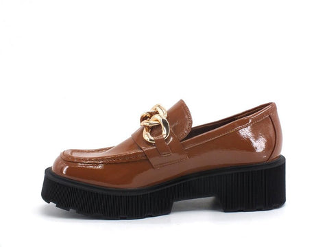 STEVE MADDEN Meadow Mocassino Carrarmato Vernice Cognac MEAD03S1 - Sandrini Calzature e Abbigliamento