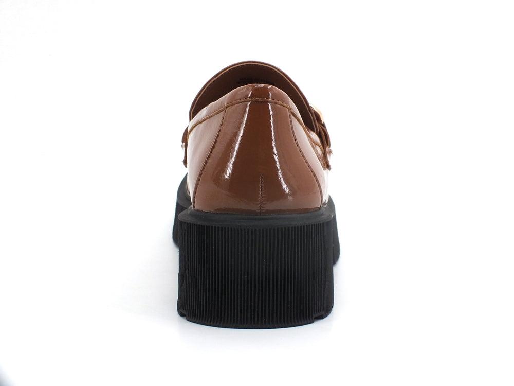 STEVE MADDEN Meadow Mocassino Carrarmato Vernice Cognac MEAD03S1 - Sandrini Calzature e Abbigliamento