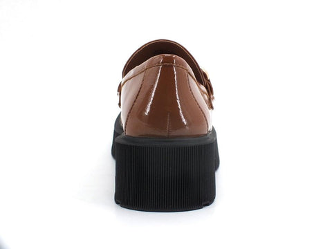 STEVE MADDEN Meadow Mocassino Carrarmato Vernice Cognac MEAD03S1 - Sandrini Calzature e Abbigliamento