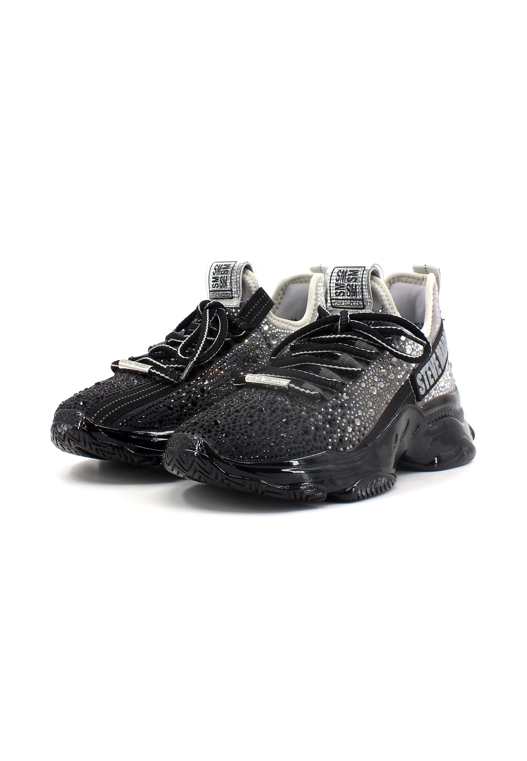 STEVE MADDEN Mistica Sneaker Donna Black Silver MIST05S1 - Sandrini Calzature e Abbigliamento