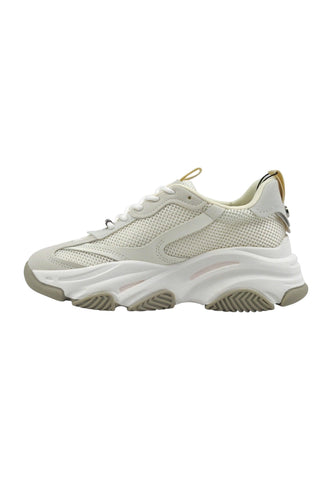 STEVE MADDEN Possession-E Sneaker Donna Off White Beige Grey POSS07S1 - Sandrini Calzature e Abbigliamento