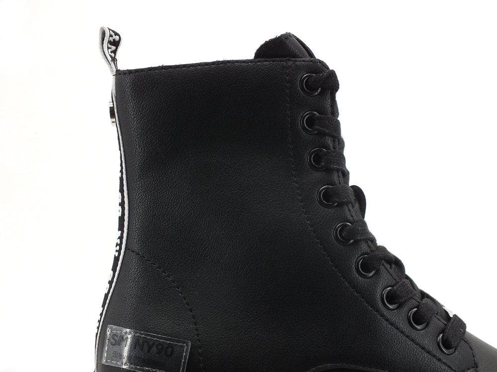 STEVE MADDEN Tanker Anfibio Pelle Combact Black TANK01S1 - Sandrini Calzature e Abbigliamento