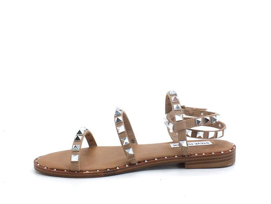 STEVE MADDEN Travel Sandalo Gladiator Borchie Tan TRAV02S1 - Sandrini Calzature e Abbigliamento