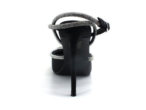 STEVE MADDEN Viable Sandalo Tacco Strass Black Nero VIAB01S1 - Sandrini Calzature e Abbigliamento