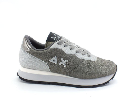 SUN68 Ally Glitter Sneaker Running Glitter Argento Z41205 - Sandrini Calzature e Abbigliamento
