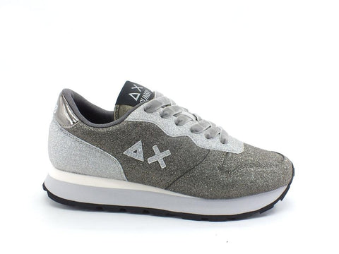 SUN68 Ally Glitter Sneaker Running Glitter Argento Z41205 - Sandrini Calzature e Abbigliamento