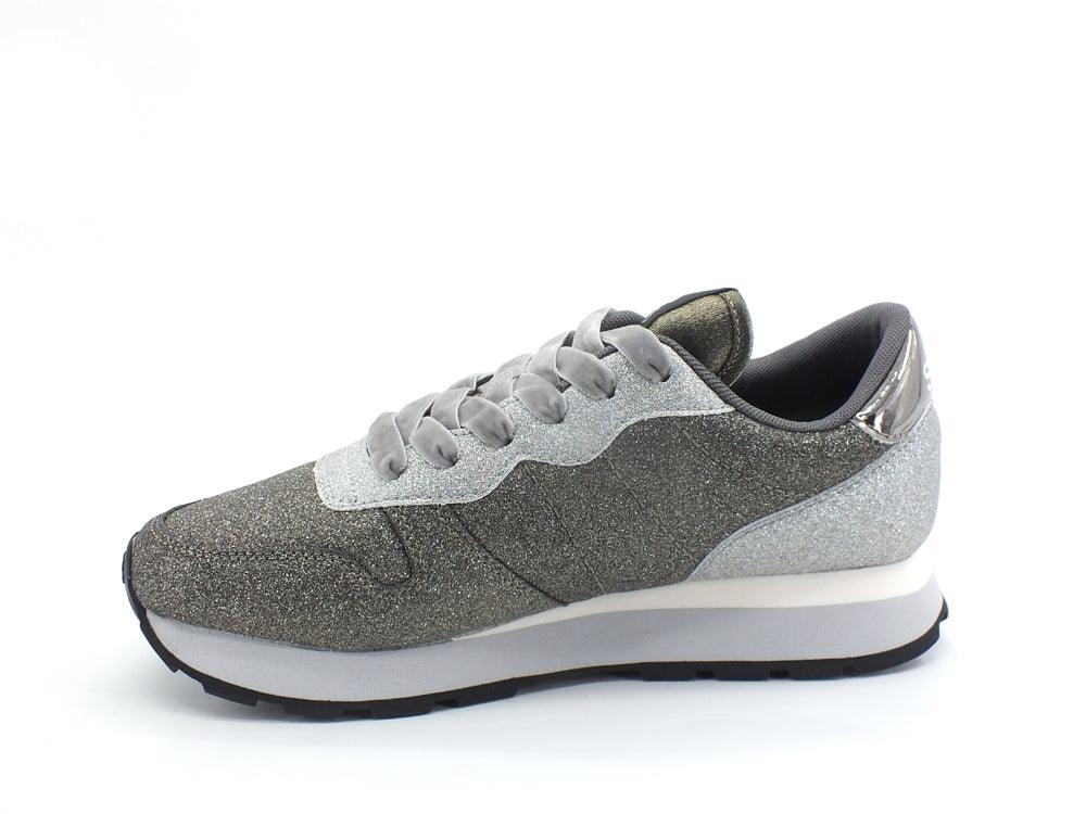 SUN68 Ally Glitter Sneaker Running Glitter Argento Z41205 - Sandrini Calzature e Abbigliamento
