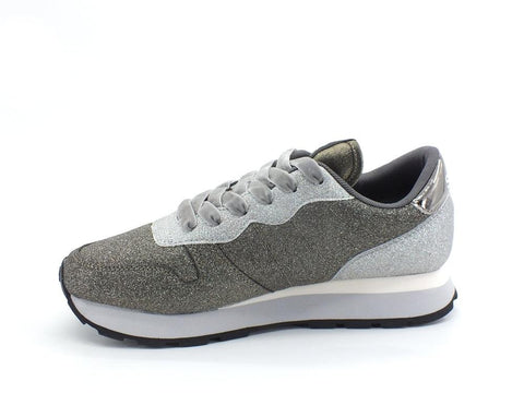SUN68 Ally Glitter Sneaker Running Glitter Argento Z41205 - Sandrini Calzature e Abbigliamento