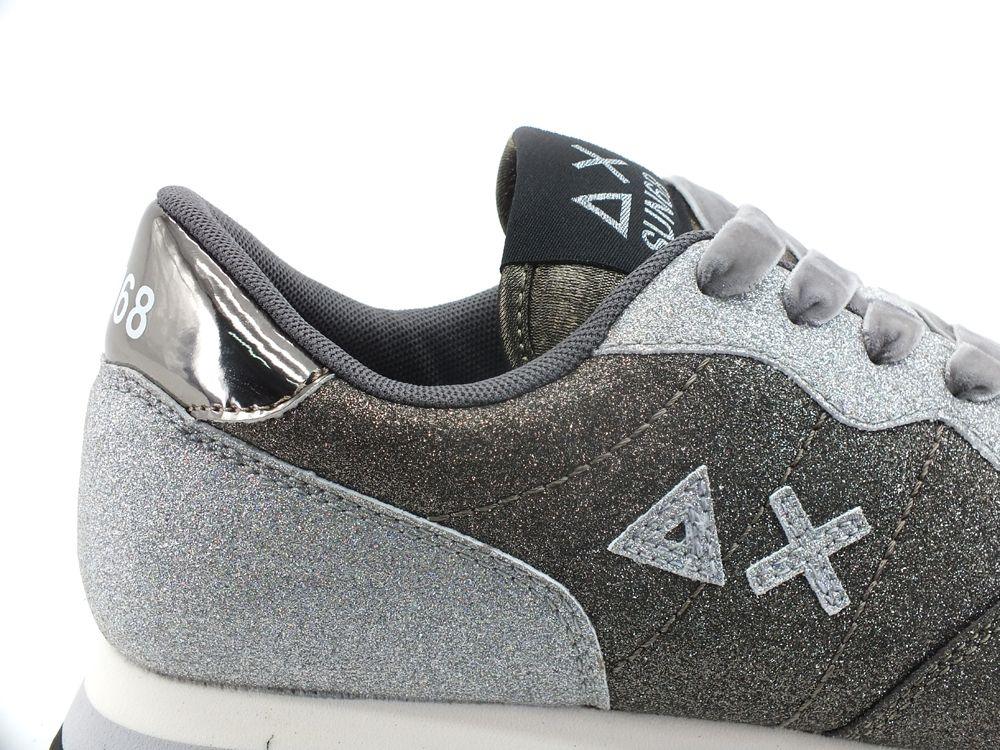SUN68 Ally Glitter Sneaker Running Glitter Argento Z41205 - Sandrini Calzature e Abbigliamento