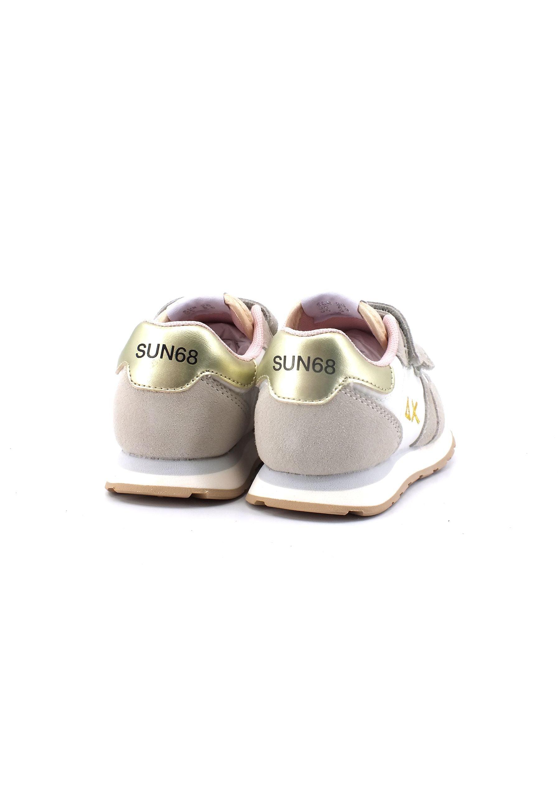 SUN68 Ally Gold Silver Sneaker Bambino Bianco Z33402B - Sandrini Calzature e Abbigliamento