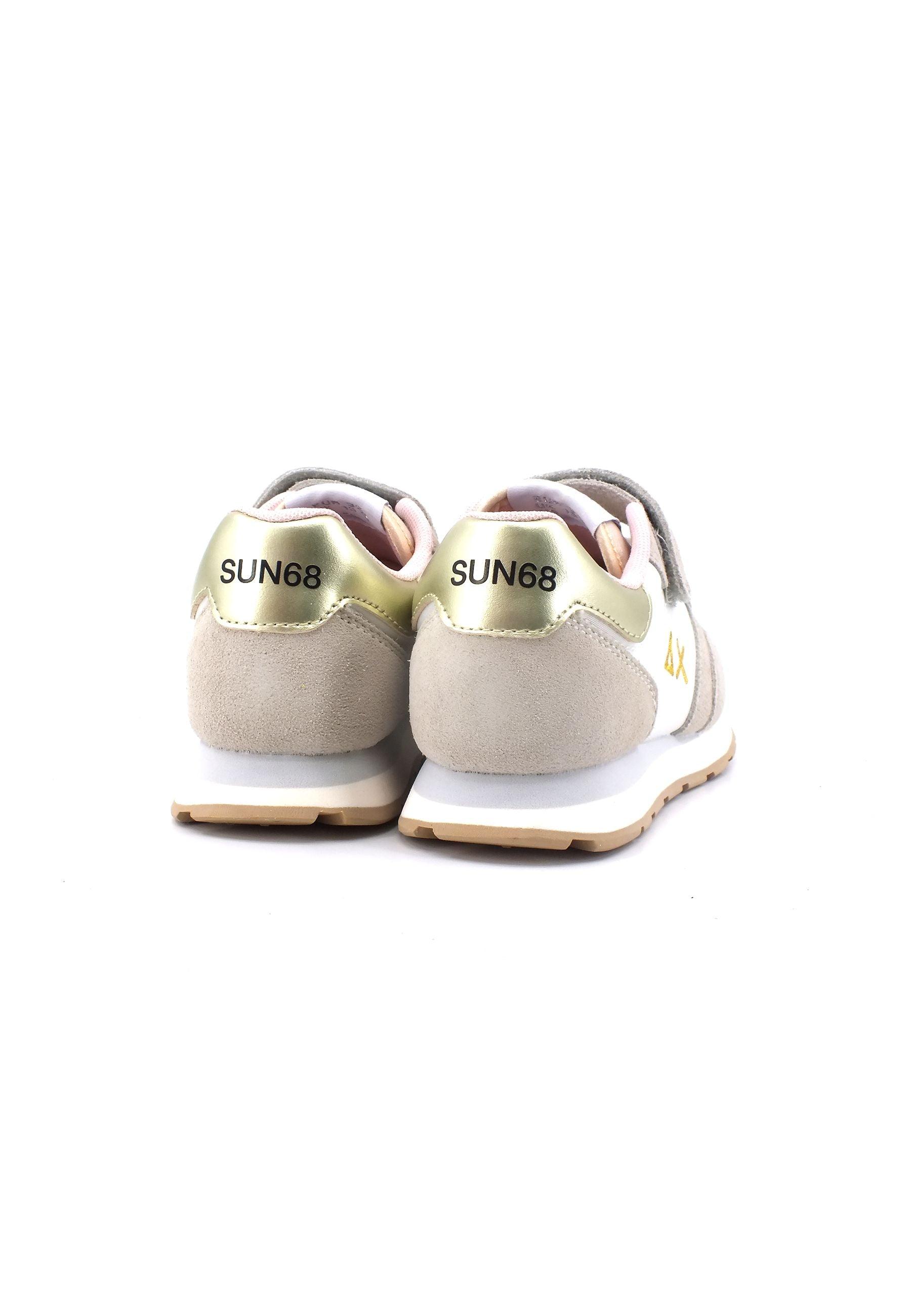 SUN68 Ally Gold Silver Sneaker Bambino Bianco Z33402K - Sandrini Calzature e Abbigliamento