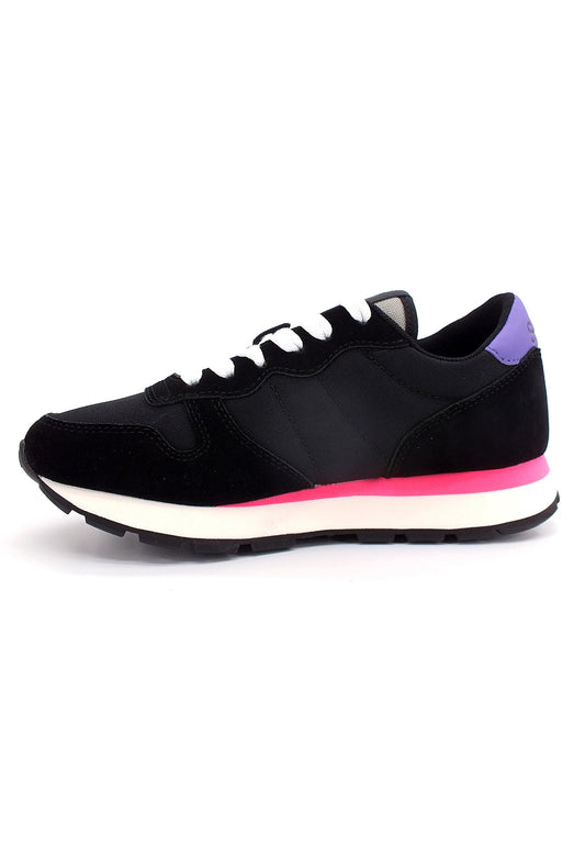 SUN68 Ally Nylon Solid Sneaker Donna Nero Fuxia Z42201 - Sandrini Calzature e Abbigliamento