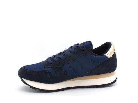 SUN68 Ally Satin Sneaker Suede Navy Blue Z41202 - Sandrini Calzature e Abbigliamento
