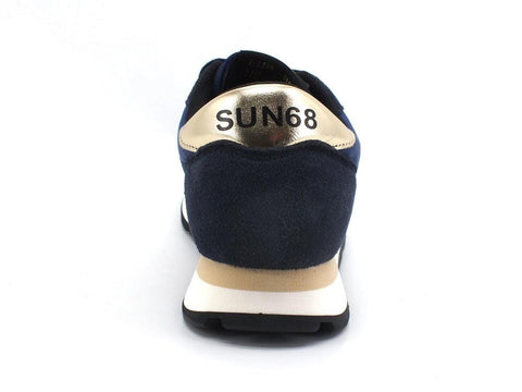 SUN68 Ally Satin Sneaker Suede Navy Blue Z41202 - Sandrini Calzature e Abbigliamento
