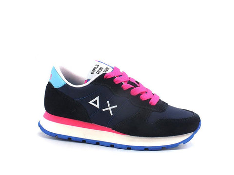 SUN68 Ally Solid Nylon Sneaker Navy Blue Z32201 - Sandrini Calzature e Abbigliamento