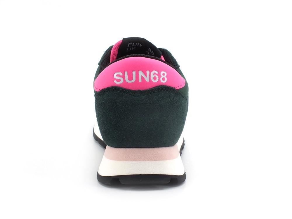 SUN68 Ally Solid Sneaker Running Suede Verde Scuro Z41201 - Sandrini Calzature e Abbigliamento