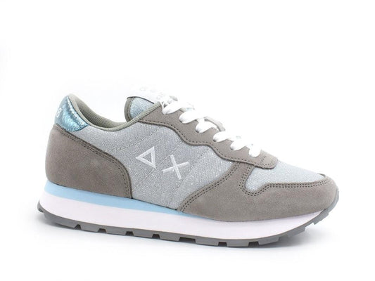 SUN68 Ally Thin Sneaker Donna Glitter Grigio Chiaro Z31204 - Sandrini Calzature e Abbigliamento