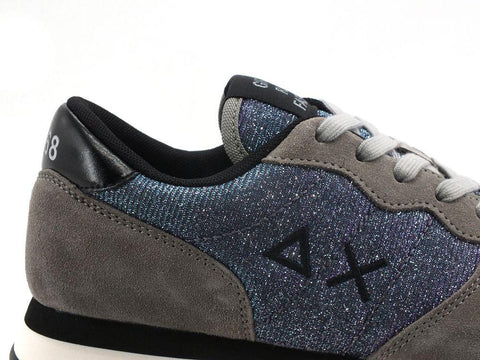 SUN68 Ally Thing Glitter Sneaker Lamè Grigio Z41203 - Sandrini Calzature e Abbigliamento