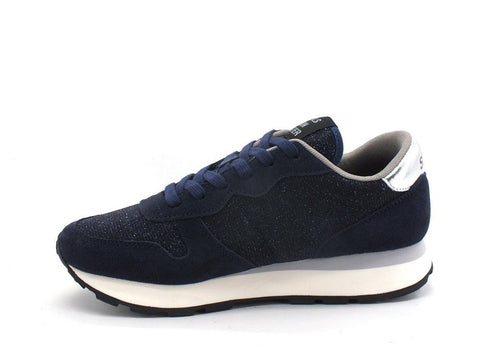 SUN68 Ally Thing Glitter Sneaker Lamè Navy Blue Z41203 - Sandrini Calzature e Abbigliamento