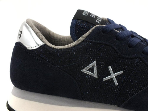 SUN68 Ally Thing Glitter Sneaker Lamè Navy Blue Z41203 - Sandrini Calzature e Abbigliamento
