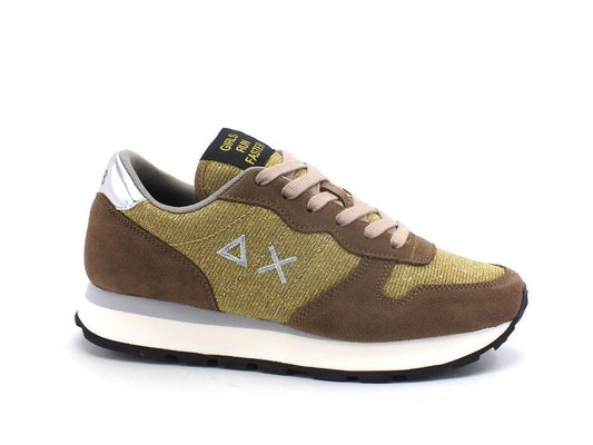 SUN68 Ally Thing Glitter Sneaker Lamè Oro Z41203 - Sandrini Calzature e Abbigliamento