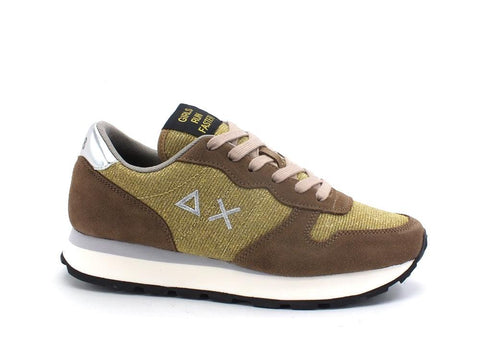 SUN68 Ally Thing Glitter Sneaker Lamè Oro Z41203 - Sandrini Calzature e Abbigliamento
