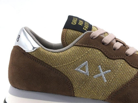 SUN68 Ally Thing Glitter Sneaker Lamè Oro Z41203 - Sandrini Calzature e Abbigliamento