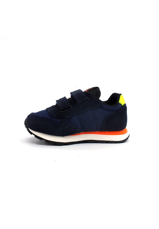 SUN68 Boy's Tom Fluo Sneaker Bimbo Navy Blue Z42302B - Sandrini Calzature e Abbigliamento