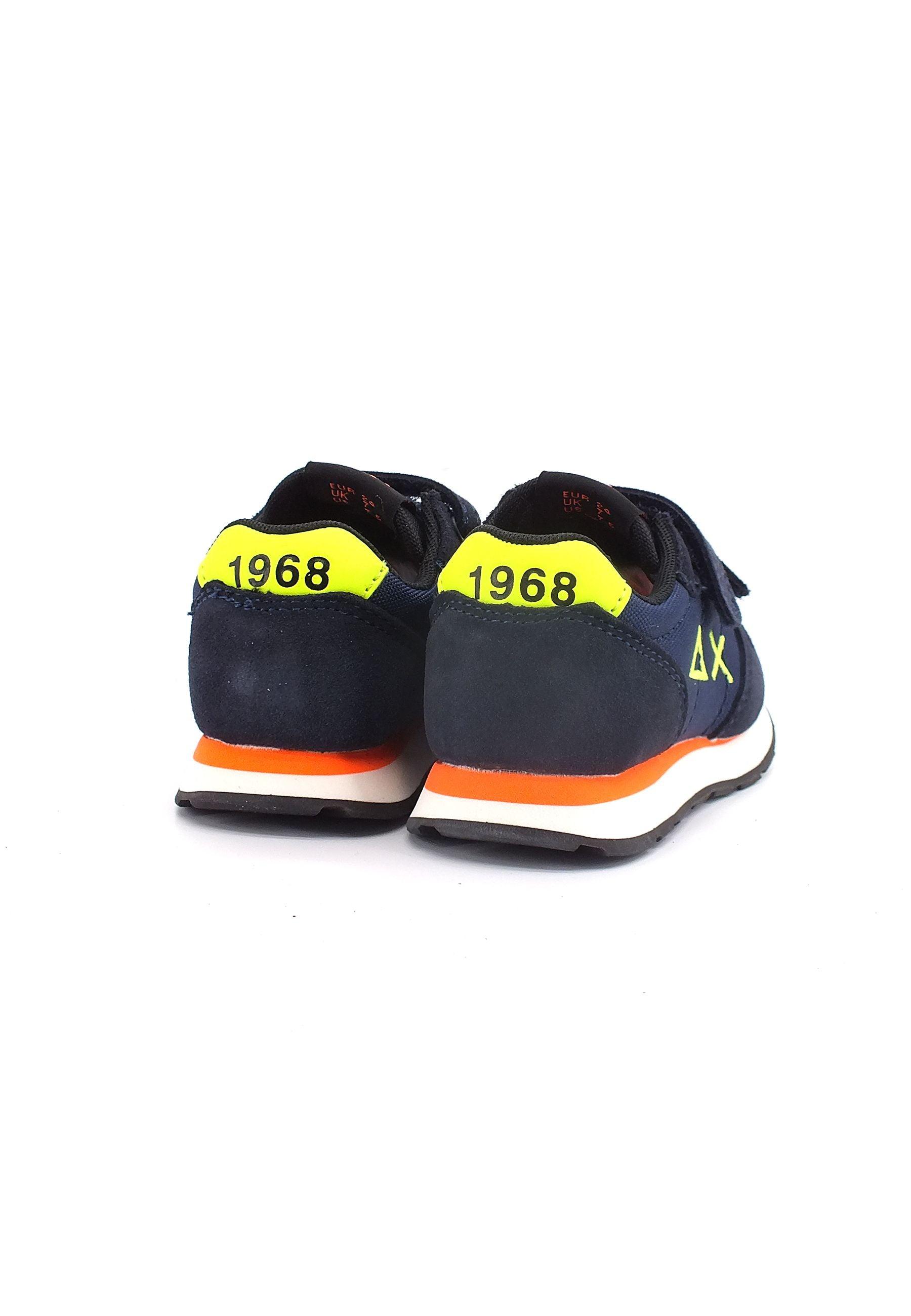 SUN68 Boy's Tom Fluo Sneaker Bimbo Navy Blue Z42302B - Sandrini Calzature e Abbigliamento