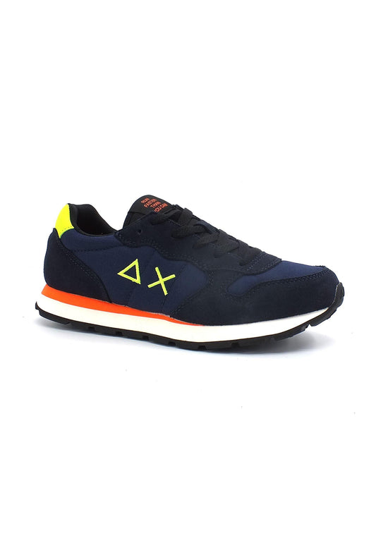 SUN68 Boy's Tom Fluo Sneaker Bimbo Navy Blue Z42302T - Sandrini Calzature e Abbigliamento