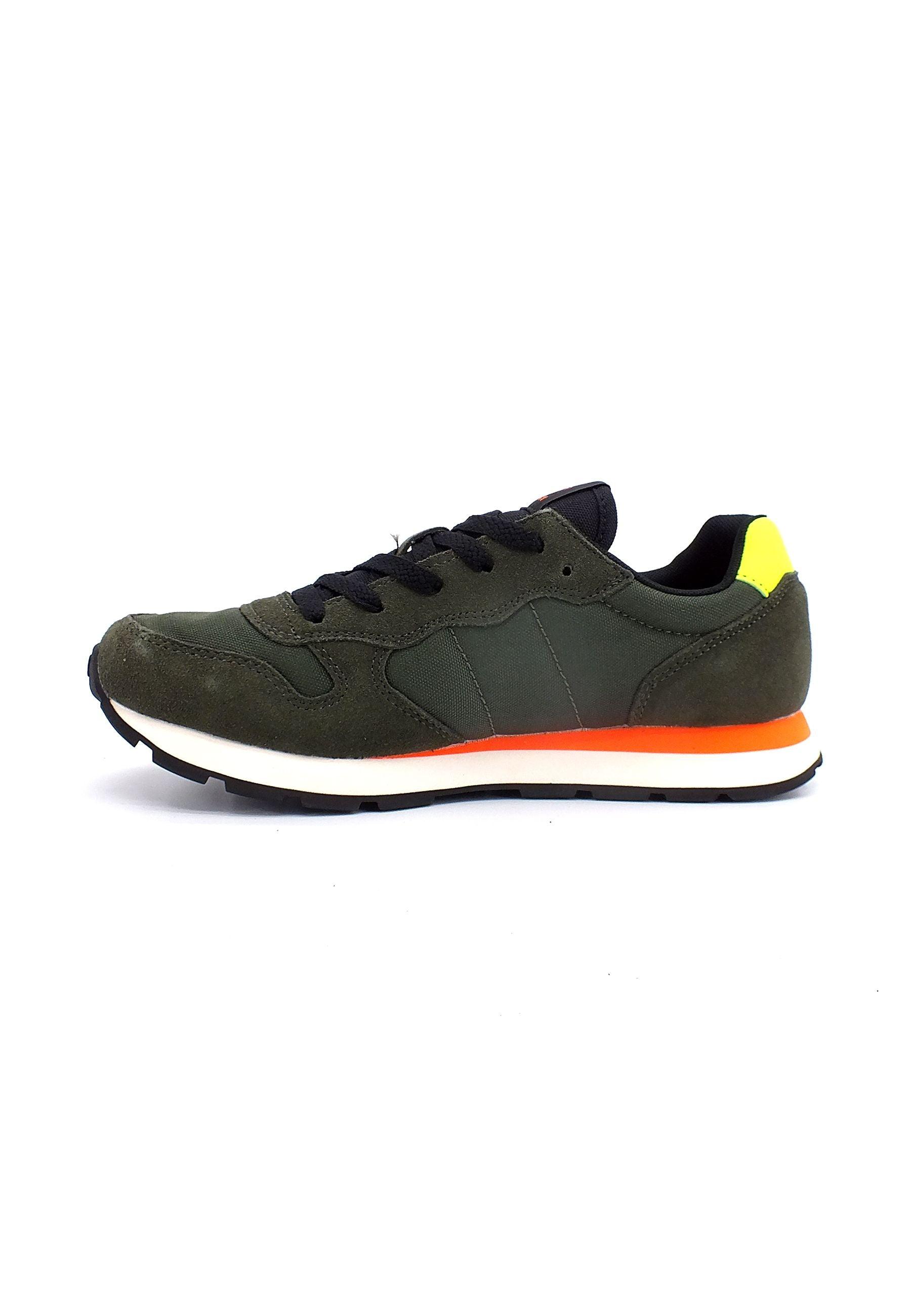 SUN68 Boy's Tom Fluo Sneaker Bimbo Verde Militare Scuro Z42302T - Sandrini Calzature e Abbigliamento