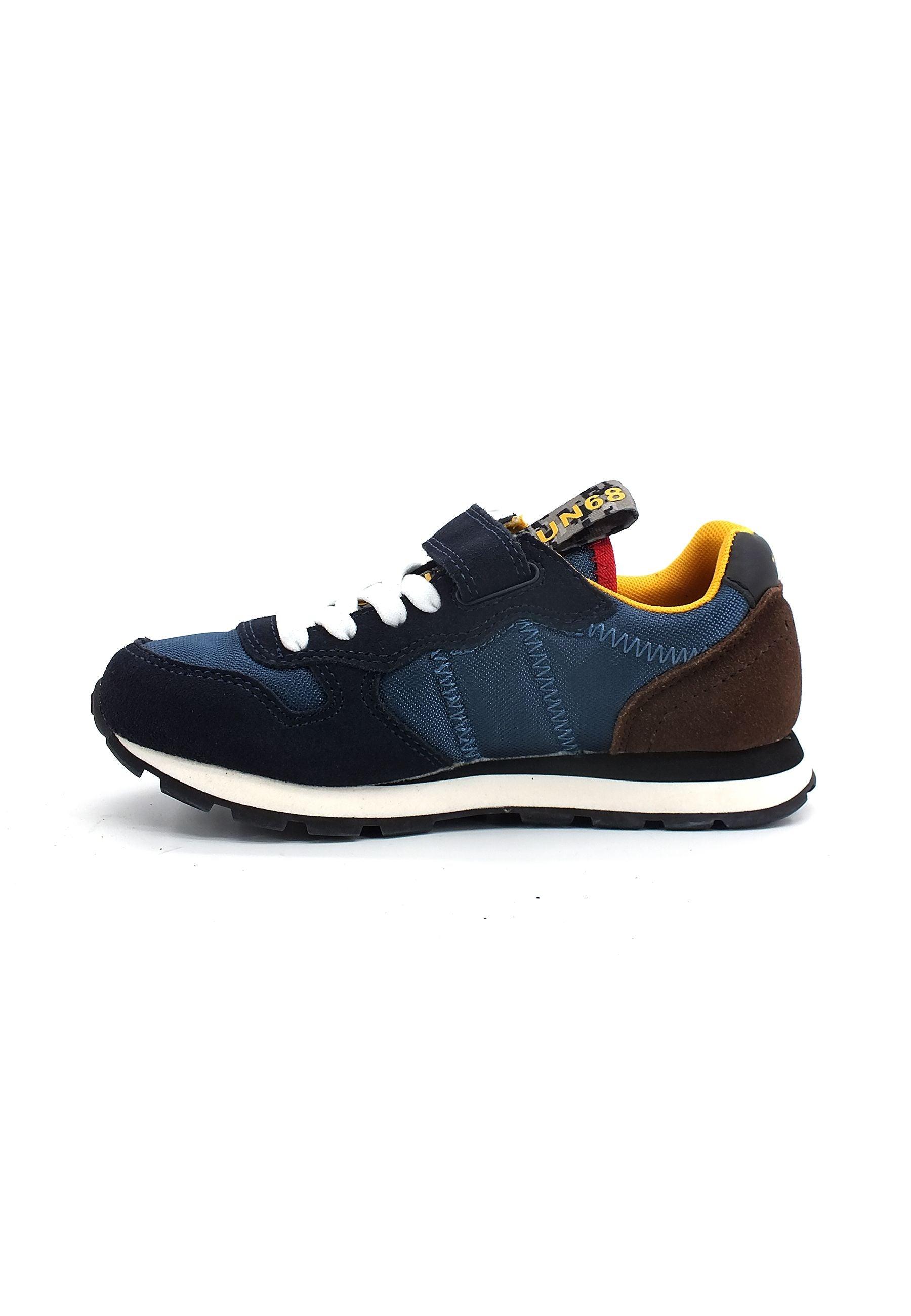 SUN68 Boy's Tom Goes Camping Sneaker Bimbo Navy Blue Z42310K - Sandrini Calzature e Abbigliamento