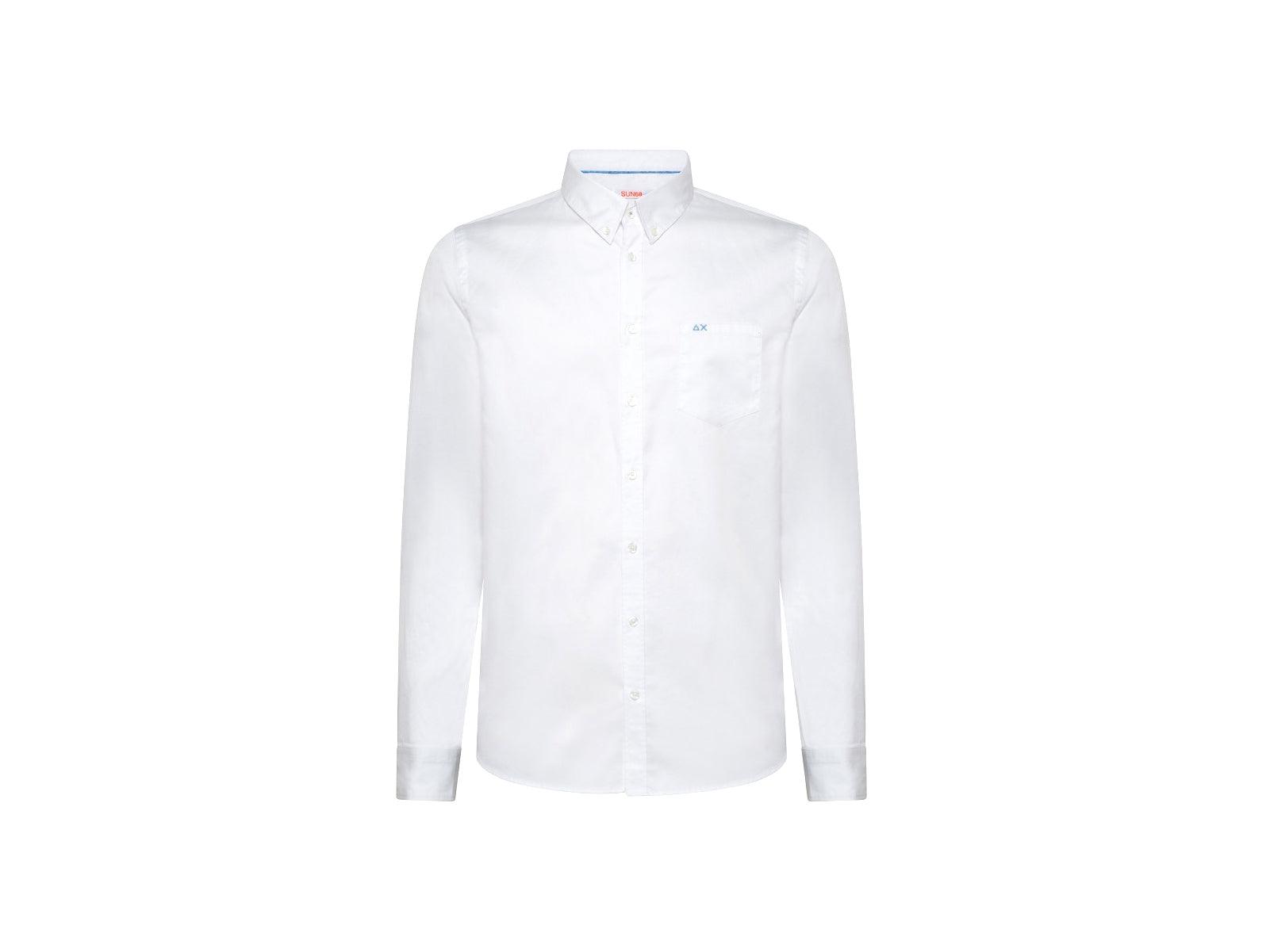 SUN68 Camicia Oxford Bottoni Bianco S41101 - Sandrini Calzature e Abbigliamento
