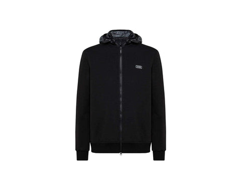 SUN68 Felpa Bomber Cappuccio Nylon Nero F41133 - Sandrini Calzature e Abbigliamento
