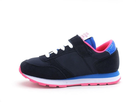 SUN68 Girl's Ally Nylon Solid Sneaker Running Fluo Bambina Navy Blue Z31401 - Sandrini Calzature e Abbigliamento