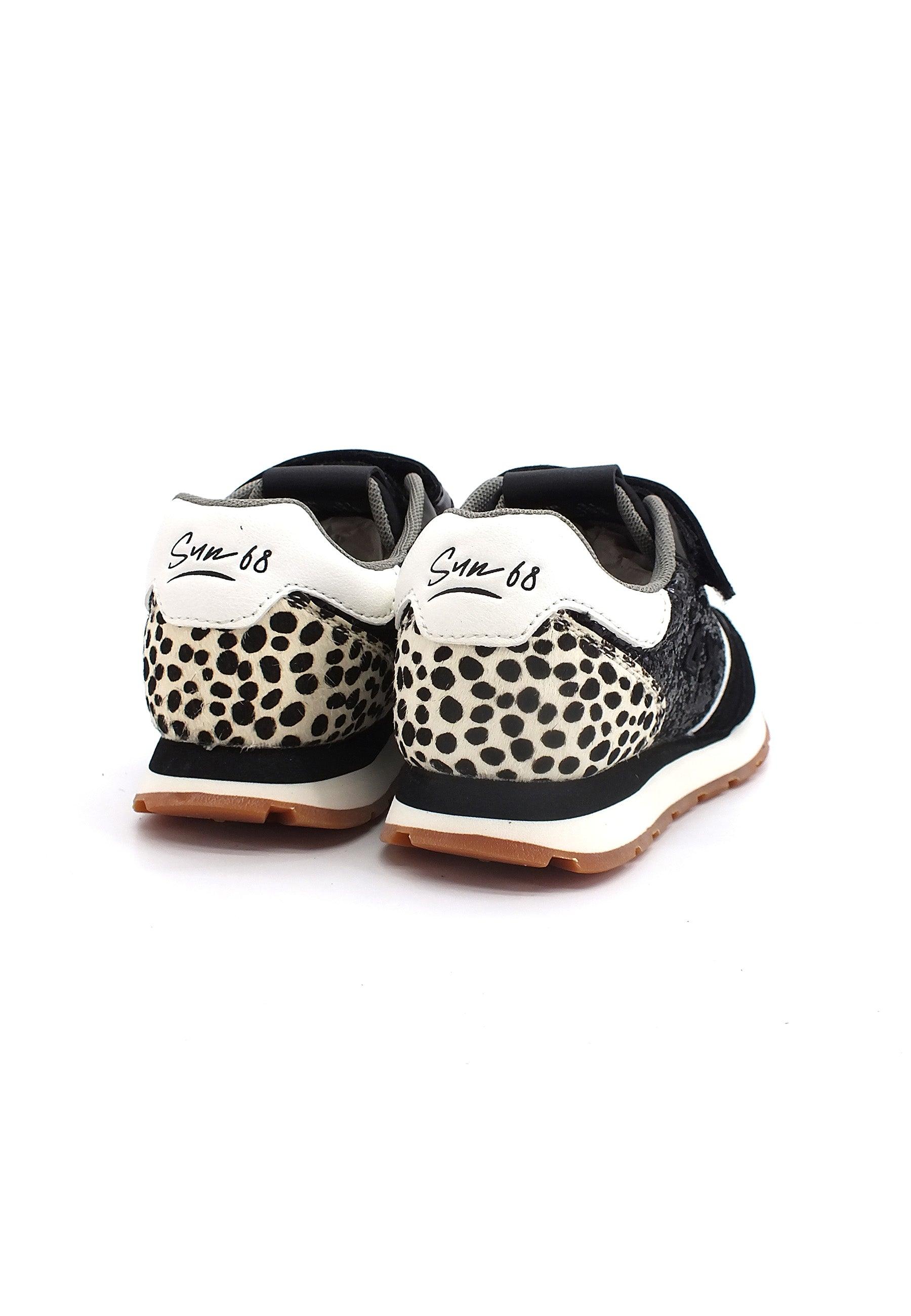 SUN68 Girl's Kelly Animal Sneaker Bimbo Black Z42415K - Sandrini Calzature e Abbigliamento