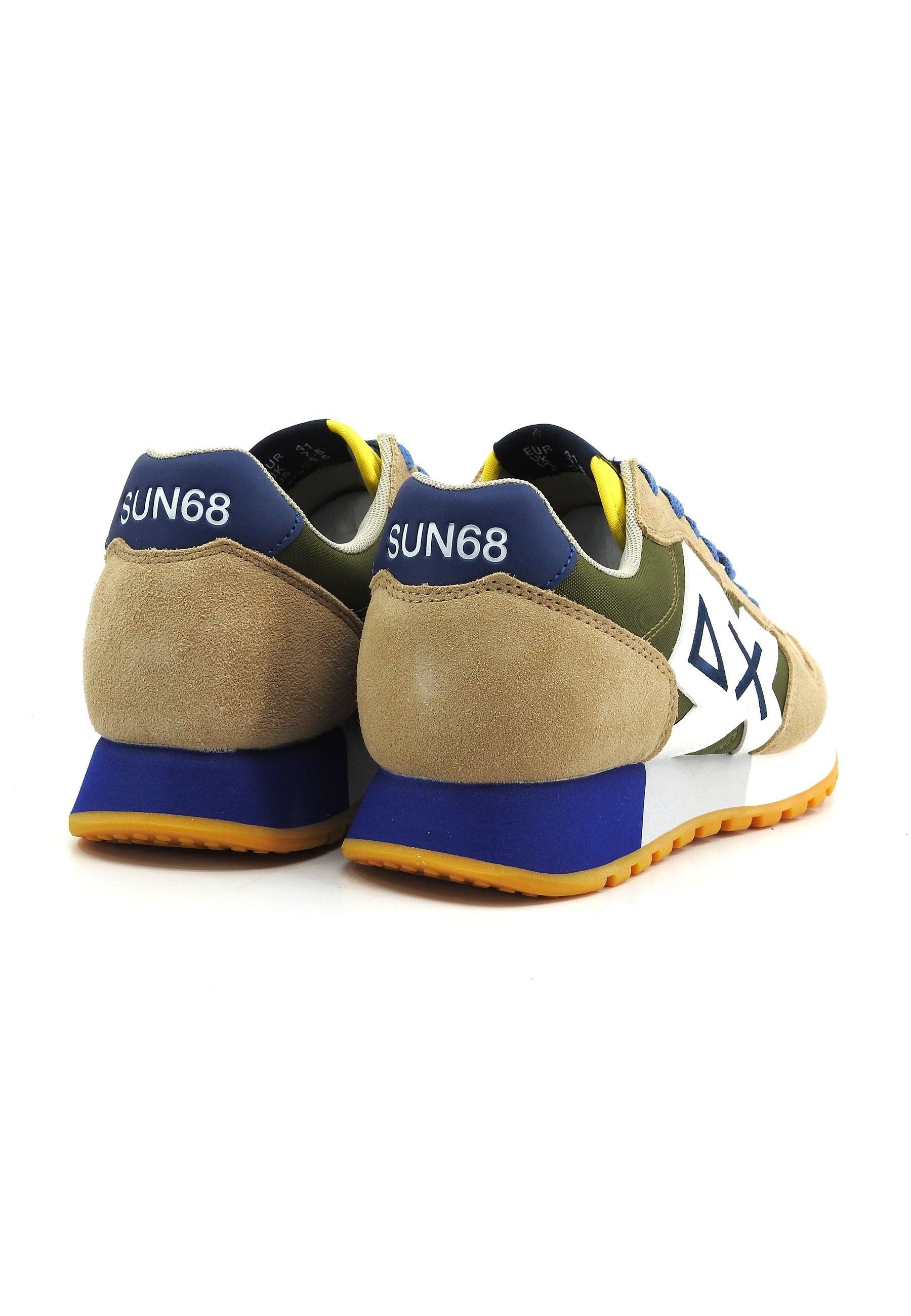 SUN68 Jaki Bicolor Sneaker Uomo Beige Militare Z34112 - Sandrini Calzature e Abbigliamento
