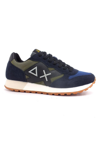 SUN68 Jaki Bicolor Sneaker Uomo Militare Scuro Navy Blue Z42114 - Sandrini Calzature e Abbigliamento