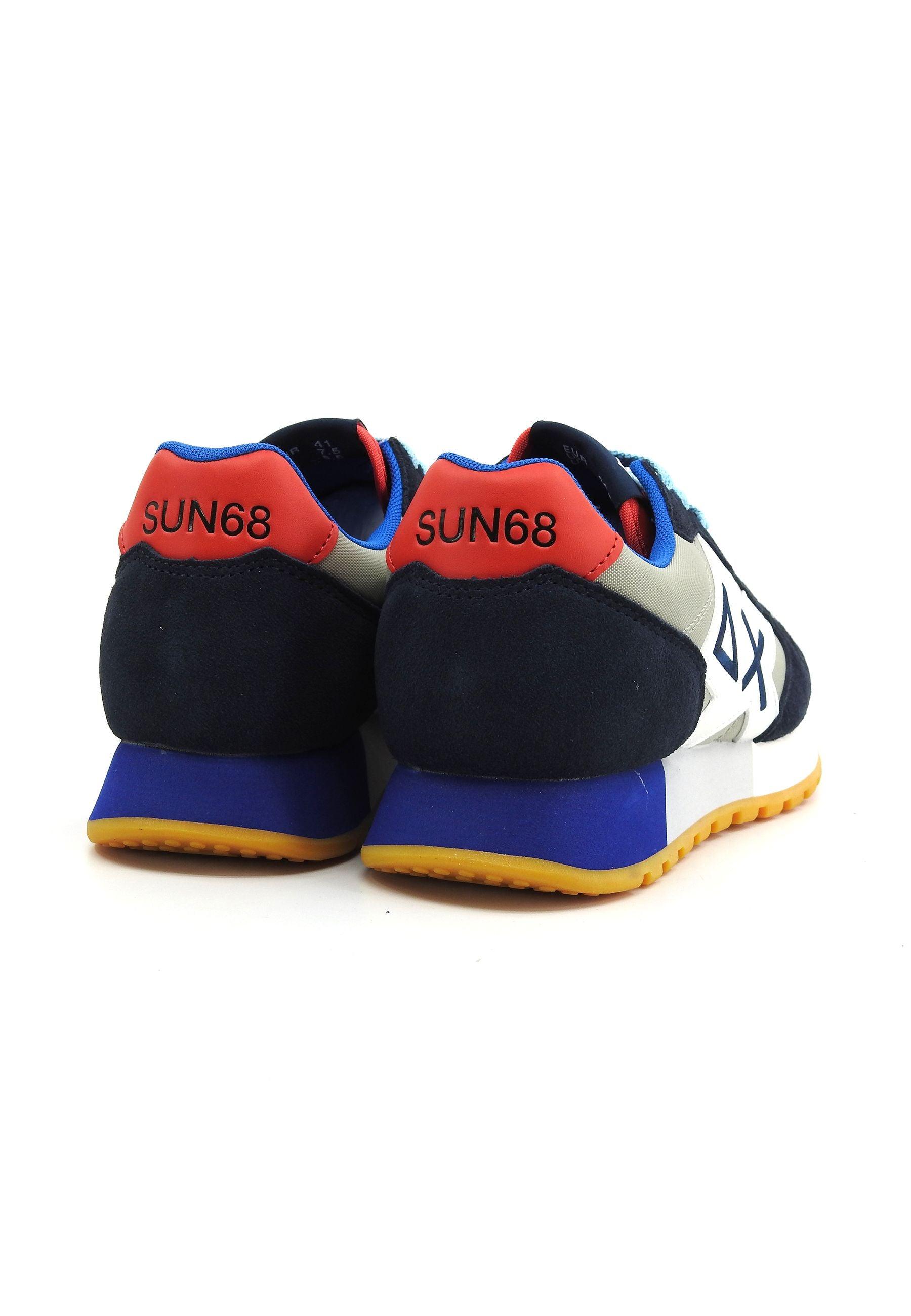 SUN68 Jaki Bicolor Sneaker Uomo Navy Grigio Chiaro Z34112 - Sandrini Calzature e Abbigliamento
