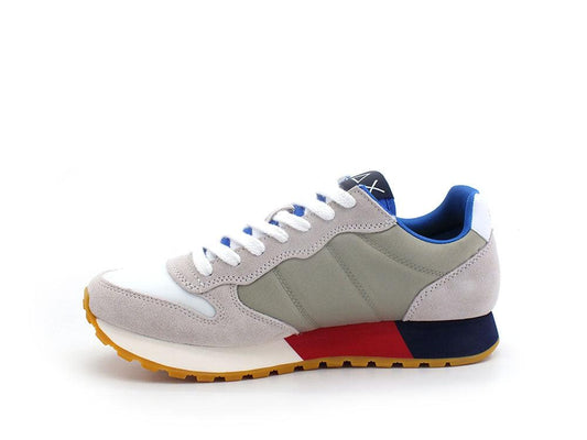 SUN68 Jaki Tricolors Sneaker Running Bianco Grigio Chiaro Z32111 - Sandrini Calzature e Abbigliamento