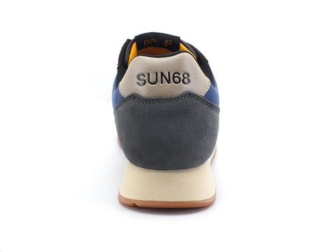 SUN68 Jaky Colors Sneaker Suede Logo Navy Blue Marrone Z41112 - Sandrini Calzature e Abbigliamento